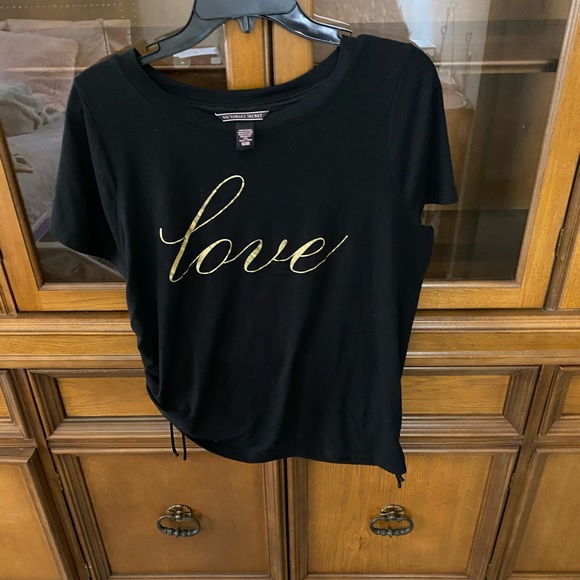 Victoria Secret Black W/Gold Cursive Love on Front - Picture 6 of 7